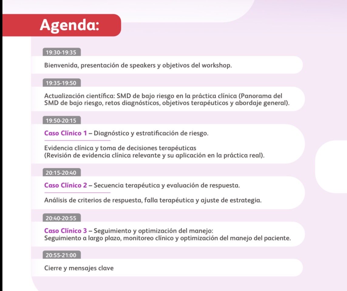 CatedraHemato's tweet photo. Este martes 19/5 hablamos de Síndromes Mielodisplásicos https://t.co/RZuNbWw3Nz
