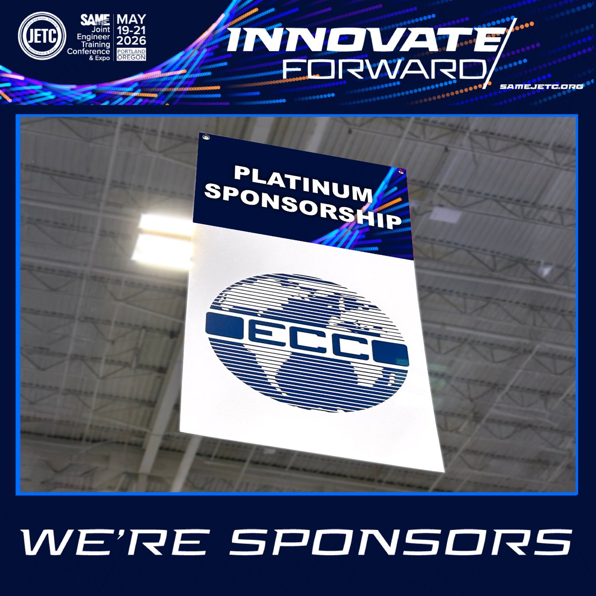 ECC_Corp's tweet photo. ECC is proud to be a Titanium Sponsor of the 2026 SAME Joint Engineer Training Conference &amp; Expo in Portland, OR, May 19–21. Come find us at Booth #721 and say hello! https://t.co/HQ8QuJ0zmI