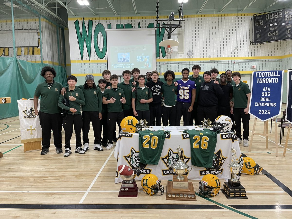 RFHallwolfpack's tweet photo. Proud to host @WLUAthletics @LaurierFootball for the signing of Tristan Thompson.  Tristan is going to a great program and will make him a much better player.  Great opportunity for a special young man. https://t.co/Mti5od1SsW