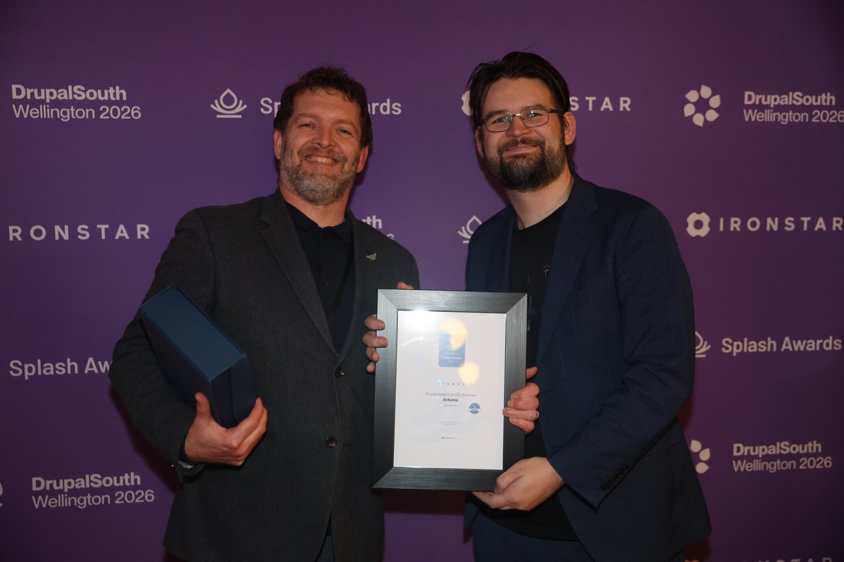 DrupalSouth's tweet photo. The Splash Awards 2026 by Ironstar did not disappoint. Congratulations to all the nominees and winners - you’re the reason our ecosystem continues to thrive 🏆
https://t.co/fskNuILA6u

Huge thanks to our photographer Karl. 📸

#OpenSource
#DrupalCMS
#Drupal
#Drupal12
#DrupalSouth https://t.co/XtrzfAqgTI