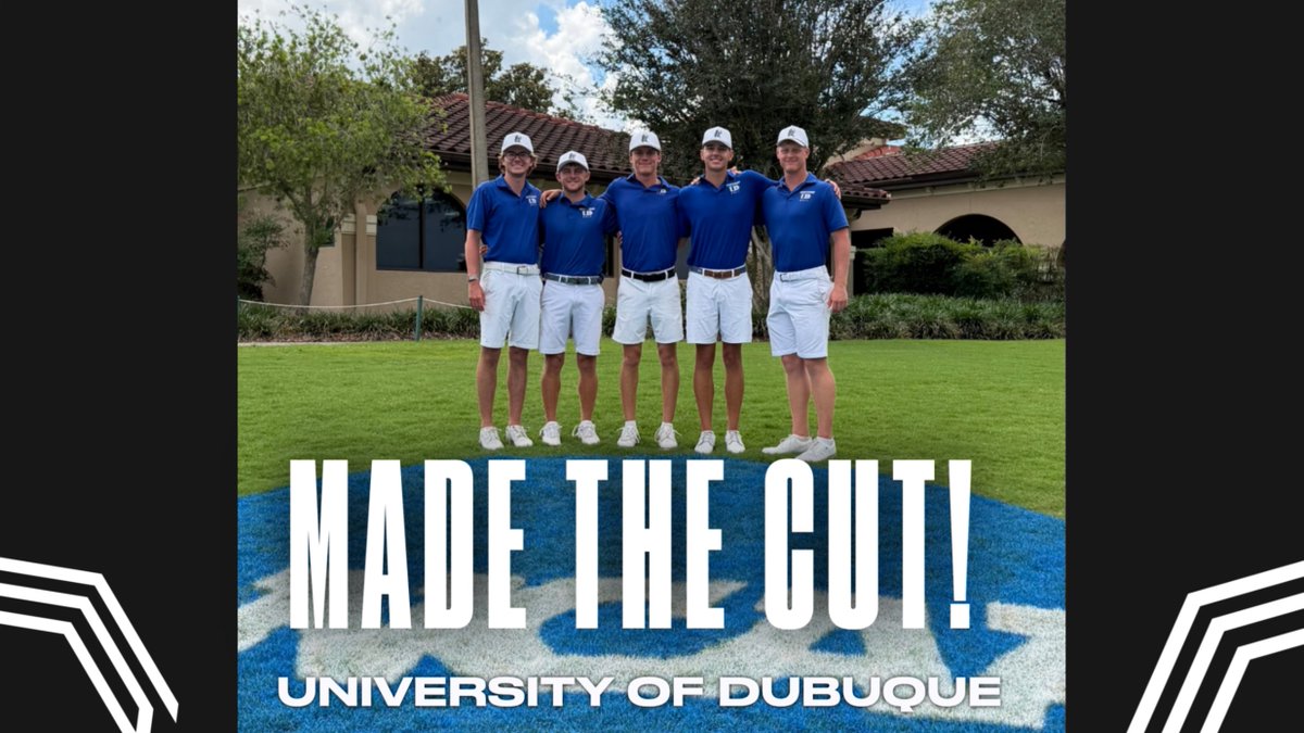 DbqGolf's tweet photo. The Spartan men completed rounds one and two with a team score of 585, making the cut for the first time in school history! This milestone earns the Spartans a spot in the final two rounds of competition

Results: https://t.co/xiHw8ZCle2 https://t.co/9JLPJo4TtU