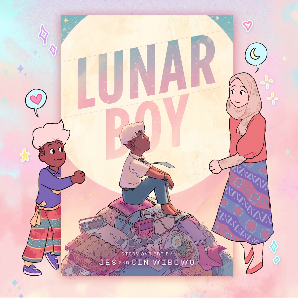 JesnCin's tweet photo. My graphic novel Lunar Boy is officially two years old! 

I don't think I'll ever be able to express how much this story means to me 💙 https://t.co/2NOeuAlZ8M