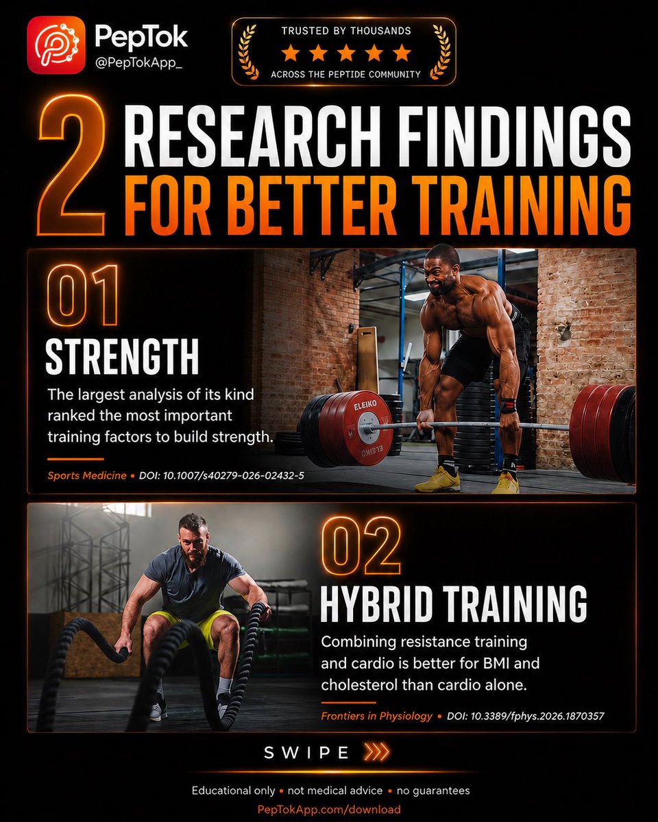Peptok_'s tweet photo. Top 5 Longevity Findings This Week

Train smarter. Recover better. Stay informed.

Educational only. Not medical advice.

#PepTok #Longevity #Recovery #FitnessResearch #Biohacking https://t.co/4iDJapVg2k