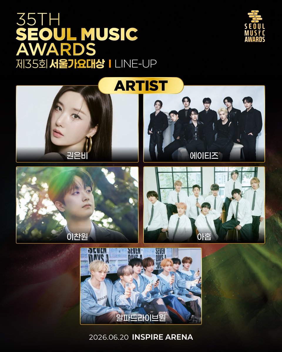 KEB_INTL's tweet photo. [INFO] 260614 Kwon Eunbi is in the line-up for the 35th Seoul Music Awards (SMA) 2026 🌟

🗓 Saturday, June 20
📍 INSPIRE ARENA, Incheon

🔗 https://t.co/OjenHzSLAC

@KWONEUNBI #KWONEUNBI
#권은비 #權恩妃 #ウンビ
#クォンウンビ #クォン・ウンビ https://t.co/FiUtgOGVBR
