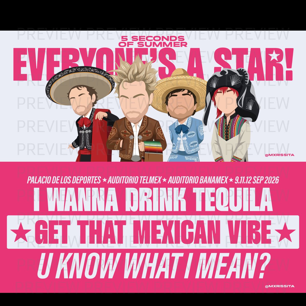 _getawaykar's tweet photo. #5sosfam elegiste tu fav? Estamos cada vez más cerca de elegir al banner ganador. Solo podrán elegir uno, mismo que será entregado en las 3 fechas en MÉXICO. 
Por favor, comparte y elige tu favorito, este es un proyecto para todos.
🍀 Vota aquí https://t.co/VK4xlaFQ9z https://t.co/T4bPAH5IVv
