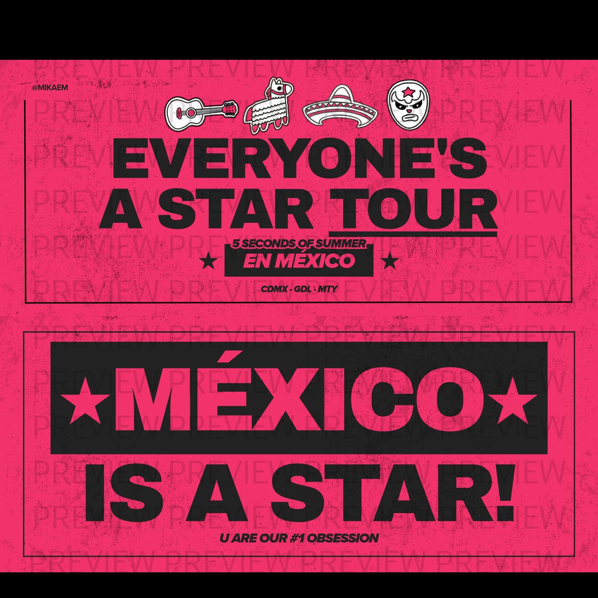 _getawaykar's tweet photo. #5sosfam elegiste tu fav? Estamos cada vez más cerca de elegir al banner ganador. Solo podrán elegir uno, mismo que será entregado en las 3 fechas en MÉXICO. 
Por favor, comparte y elige tu favorito, este es un proyecto para todos.
🍀 Vota aquí https://t.co/VK4xlaFQ9z https://t.co/T4bPAH5IVv