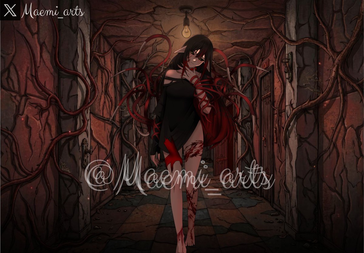 maemi_arts's tweet photo. you weren’t supposed to make it out anyway… 🩸☠️
@LaynaLazar 

#laynalazart #fanart #LaynaLazar #Vtuber https://t.co/CZsL6MXxJl