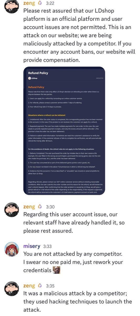 NTE_WL's tweet photo. LDShop on the defensive

LDshop staff have confirmed the “hack of the platform,” claiming that it was all the work of the competition.

They've already issued an official response, but it's pretty ridiculous to blame the competition.

It wasn’t the competition—we’re accusing them and exposing them for stealing accounts and keeping recordings of them.

LDshop wants to file a police report, but what if we open Pandora's box?

We’ve only made 26 folders public—the ones containing videos and emails—but what about the folders with adult content and material involving minors that you have in your personal folders, ldshop? I’ll leave you with that question. We haven’t yet unearthed all the trash you’ve been hoarding, including records of the credit card information used for purchases that you shouldn’t have saved in videos.