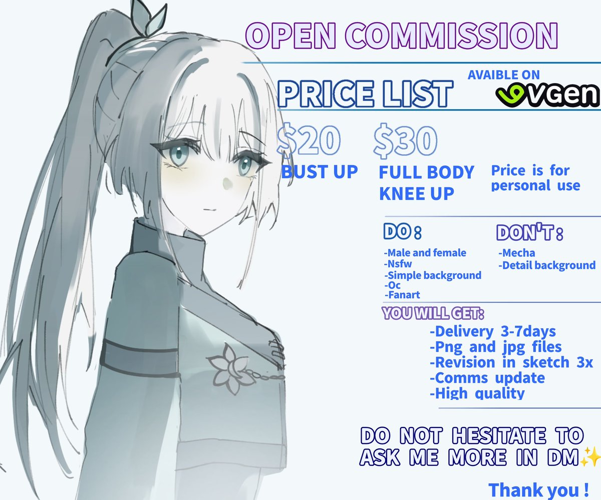 aicrakiru's tweet photo. Repost is really appreciate 🥰
Hello IM opening commission ✨ i have many service available on vgen if you interested you can visit my vgen link https://t.co/tM0EALdytv
#opencommission #VgenComm #vgen #comissionopen #vgenartits https://t.co/q7BDRXMKnE
