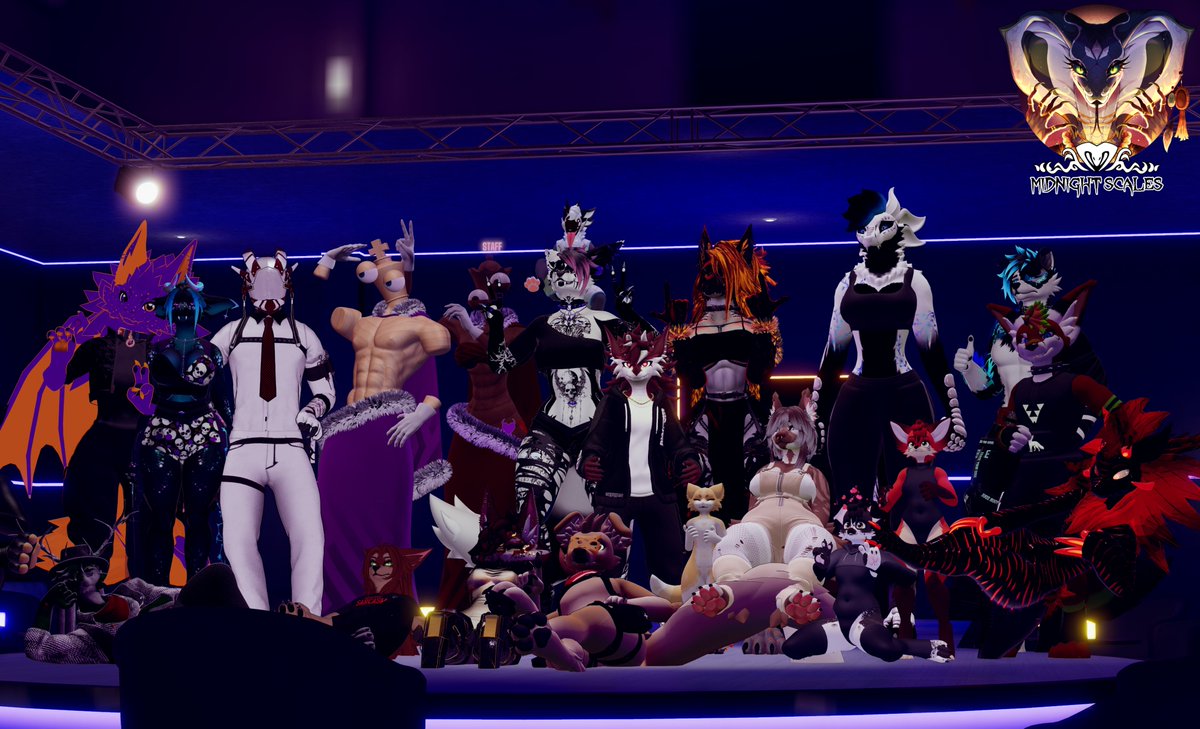 Midnight_Scales's tweet photo. We're gearing up for a night of hot sights and incredible dances! JOIN US EVERY THURSDAY AT 9EST FOR OUR DANCE EVENTS!!

#VRChat #VRC #VRClub #MidnightScales https://t.co/DZSQ26YL6g