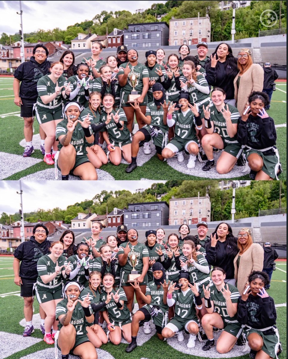 DiceSports's tweet photo. The first ever City League Flag Football Champions!!! Congrats ladies and Coach Nolte, Coach Hecht, Coach Langford and Coach Joe! Big win over Carrick! @PpsSports https://t.co/SMs3naG613