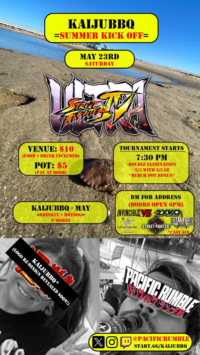PacificRumble's tweet photo. 🕹️ULTRA STREET FIGHTER 4 on PS5
🗓️SATURDAY 05/23
⏰6:00PM (7:30 bracket starts)
💵$10 VENUE (food included) + $5 POT 
📍PACIFIC RUMBLE HQ (DM FOR ADDRESS) 
🌐https://t.co/P2YVSGz3QU https://t.co/r7HS1n4kJY