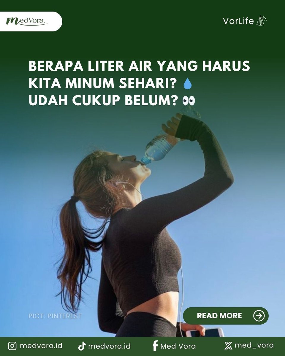 Med_Vora's tweet photo. Tubuh kita butuh asupan cairan yang cukup untuk tetap berfungsi dengan baik. Umumnya, orang dewasa disarankan minum sekitar 2–2,5 liter air per hari, tapi kebutuhan tiap orang bisa berbeda tergantung aktivitas dan kondisi tubuh 👀

Source: halodoc

#MedVora #HidupSehat https://t.co/AvNU7I718Y