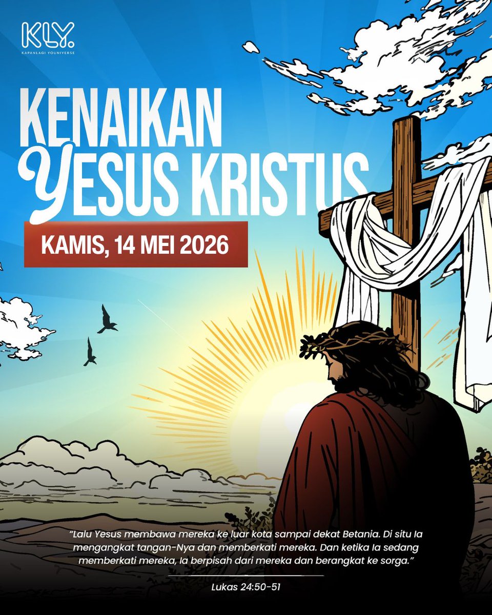 KapanLagicom's tweet photo. Tugas-Nya di bumi telah usai, namun berkat-Nya tetap mengalir bagi kita ๐๏ธ๐ซ
Seperti Ia memberkati para murid sebelum terangkat ke surga, kiranya berkat yang sama memenuhi hidup kita hari ini ๐ค
#KenaikanYesusKristus #KLYLab https://t.co/ekF50xnlMj