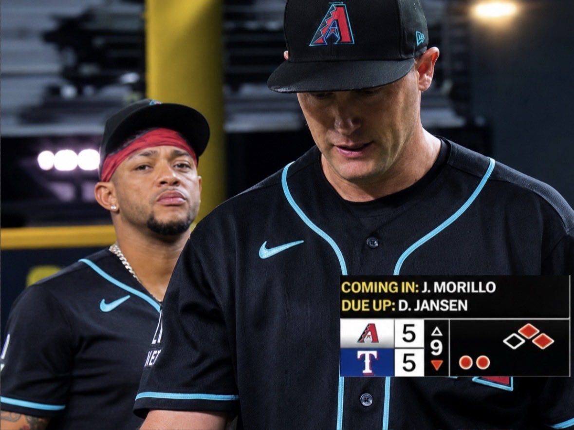 SnakeNewss's tweet photo. Ouch…
Dbacks fall 6-5 to the Rangers after a blown save in the 9th. https://t.co/Z8u2JvJNiU