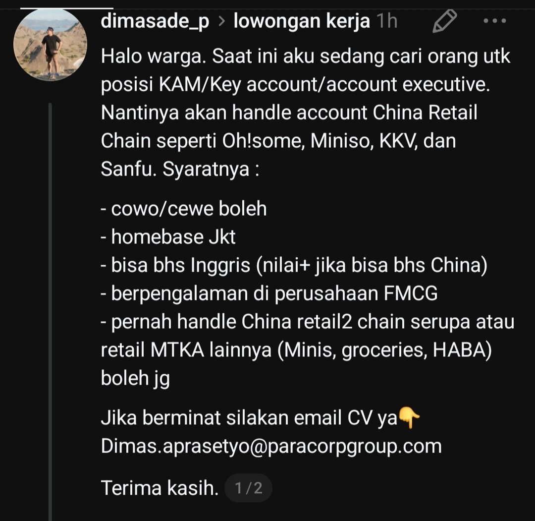 dimsade_p's tweet photo. Hi mincot @hrdbacot bantu repost yaa. Mudah2an ada yg cocok.

Hanupis 🙏 https://t.co/OcVUFvdKs5