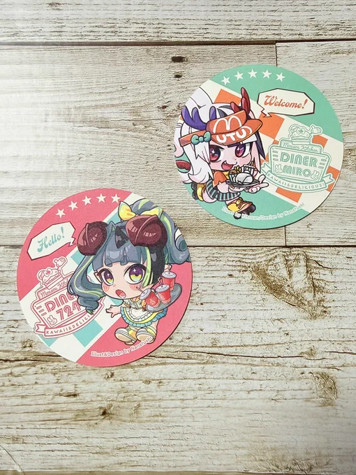 やばいめっちゃかわいい コースターやっぱり作ってよかったぁ! こちらノベルティですー!かわいい!!