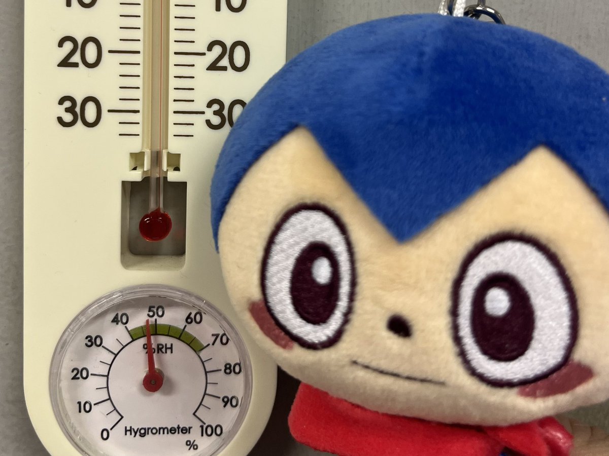 kayohtechno's tweet photo. おはよッチⓂ️
現在の西岐阜は🌞

今日は　#温度計の日🌡️
温度計の赤い液体の正体は赤色に着色された灯油らしいッチ！水銀と比べると危険性は少ないみたいだけど触れてしまった場合は手洗いを忘れずに…‼︎

本日もよろしくお願いしますッチ🌳
 #企業公式が毎朝地元の天気を言い合う
#メタルバッジ https://t.co/owazYhrDKV