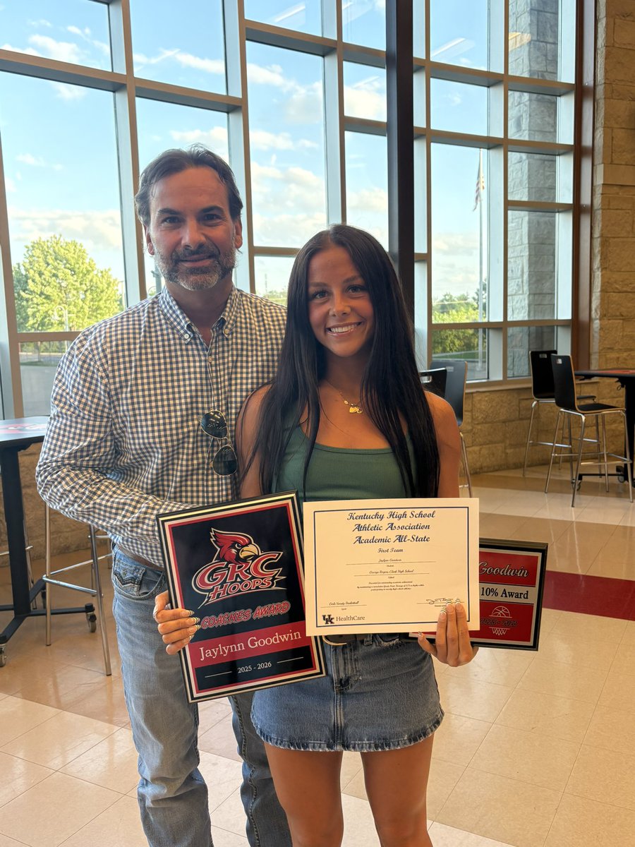 JayGoodwin77's tweet photo. Coaches Award, 110% Award, Academic All State!!! As a father you couldn't ask for 3 better awards. State Champ just icing. Very proud of you @JaylynnGoodwin. Let's now go be a great Bison @bethanywv_wbb!!! https://t.co/6Vt5dfme2C