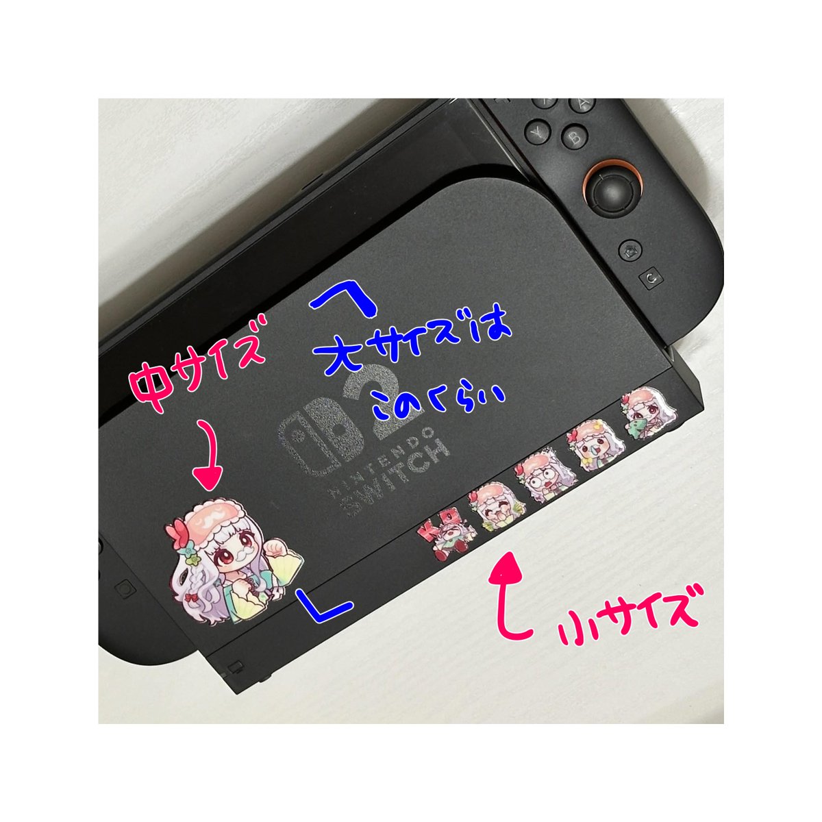 さっき確認で、Switch2のドッグに貼ってみたけどいい感じ～！ 6月上旬