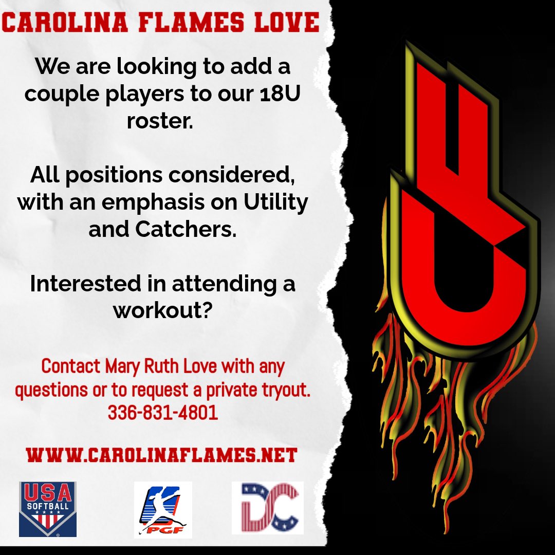 Carolina Flames Softball tweet media