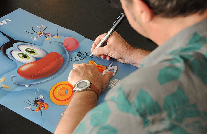 Cartoonhistory2's tweet photo. 5 years ago today, we lost Oliver Jean-Marie. He was the creator of various shows like: Oggy and the cockroaches, Zig &amp; Sharko and Go West: A Lucky Luke Adventure. He would have been 66. https://t.co/UFlR3BU4y5
