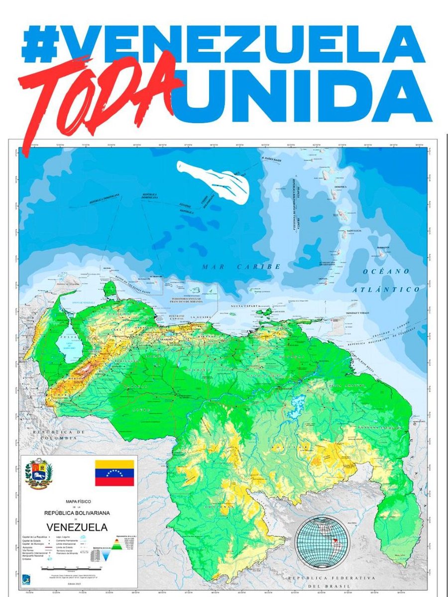 RedPichacosa's tweet photo. Este es el mapa de Venezuela 🇻🇪 ayer, hoy , mañana y siempre!!! 
#VenezuelaTodaUnida https://t.co/bg8jXOJ8qq