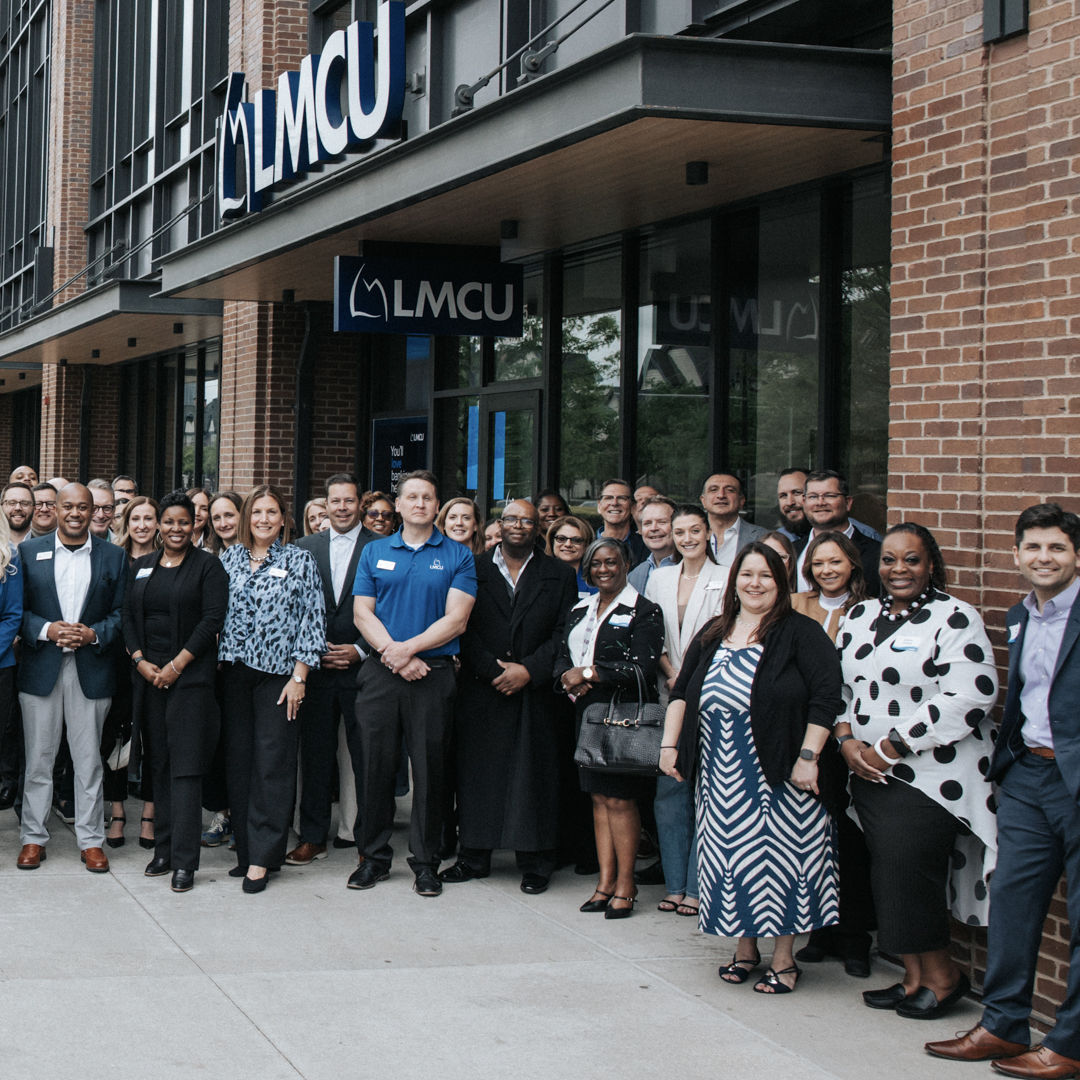 LMCU's tweet photo. The ribbon has been cut, and we’re happy to celebrate the opening of our Downtown Detroit branch with the community! Thank you to everyone who came out to welcome us. If you haven’t yet, stop by and meet the team at 2715 Woodward Ave! https://t.co/BlH9jiV29H