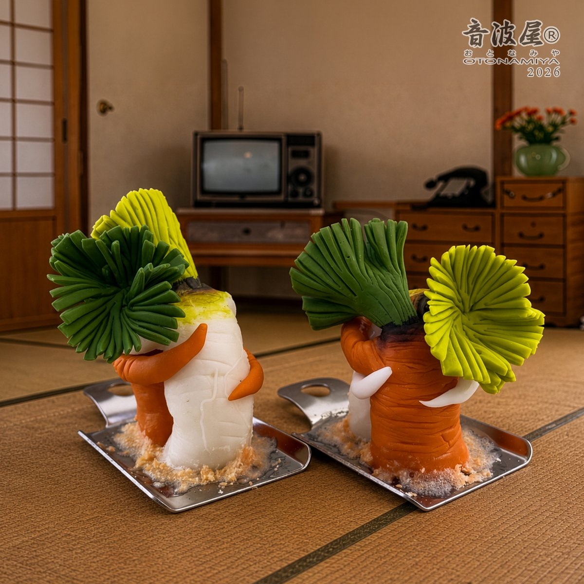 大根＆人参おろし、夫婦おろし Grated sexy radish & carrot