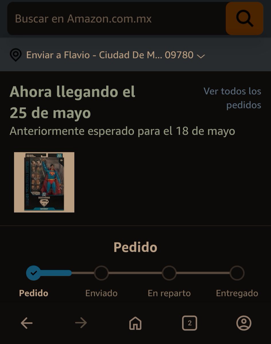 srodingercat's tweet photo. En serio @amazonmex, si no van a cumplir con los términos de sus ventas, mejor no vendan nada, es la segunda vez que no me respetan una compra, este mono tenía que llegar está semana y lo recorrieron hasta el 25, y sinceramente no creo recibirlo creo que voy a hablar con @Profeco https://t.co/xV78qcGvpE