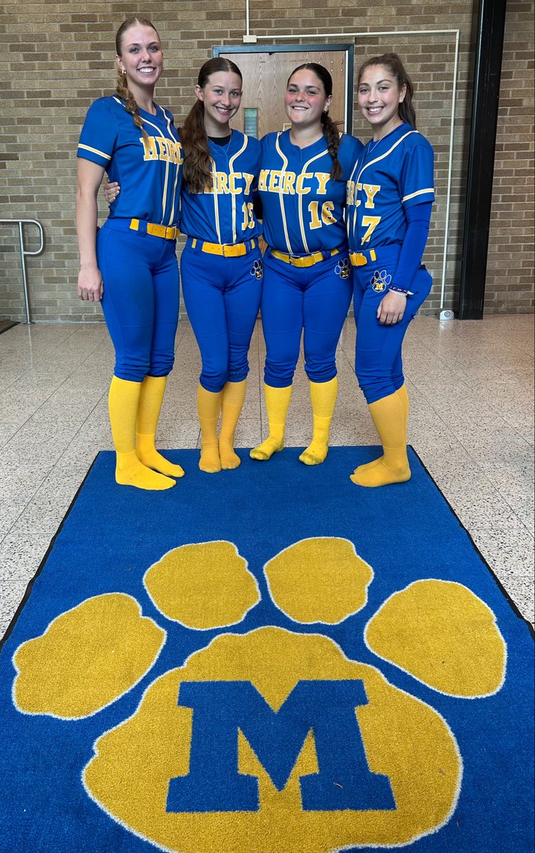 CoachKasHoag's tweet photo. Congrats to our four Mercy Seniors: Pip Karch, Ella Barone, Logan Erwin, and Maggie Mathews! https://t.co/ULv8OYRljd