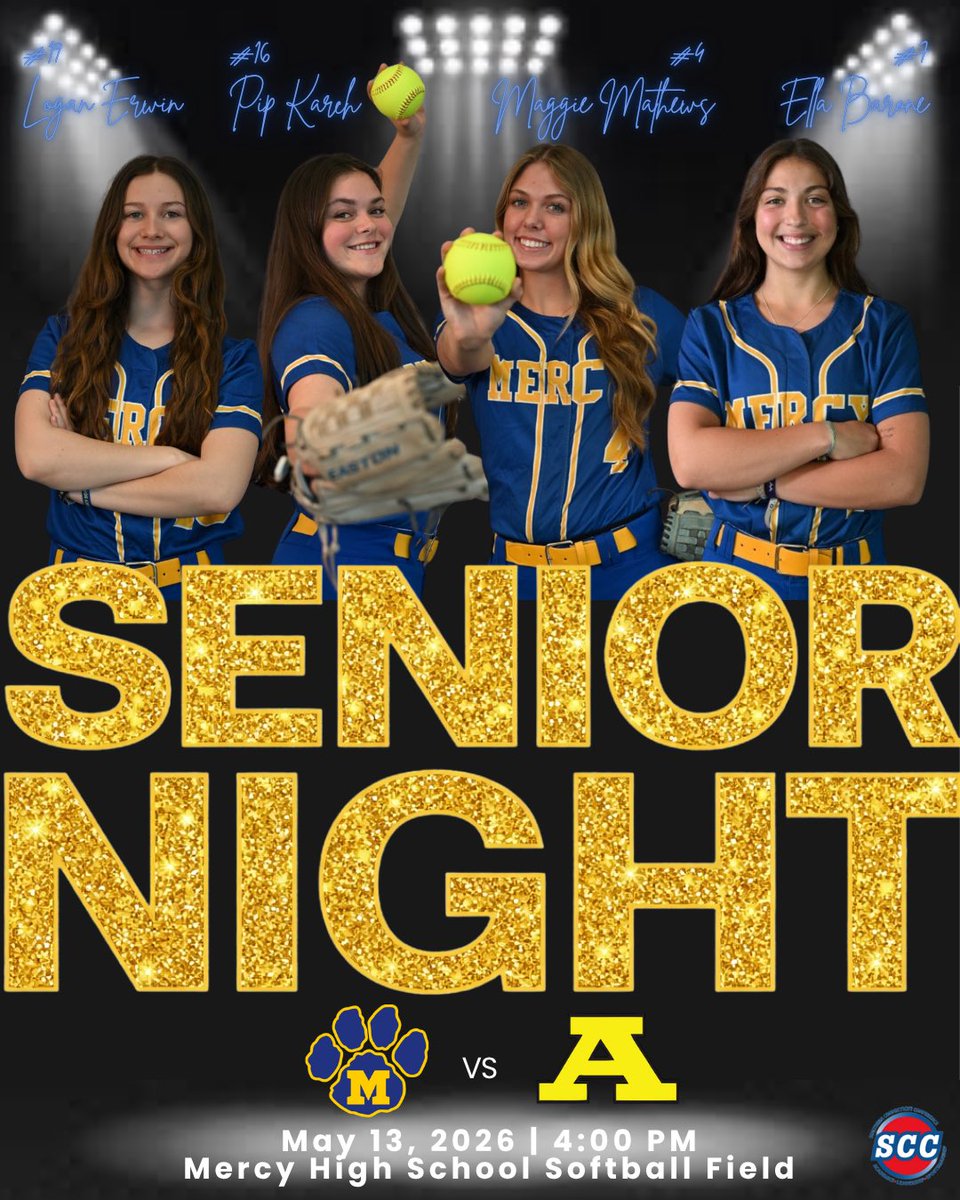 CoachKasHoag's tweet photo. Congrats to our four Mercy Seniors: Pip Karch, Ella Barone, Logan Erwin, and Maggie Mathews! https://t.co/ULv8OYRljd