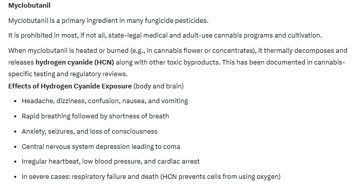 CciObserver's tweet photo. It's fascinating how yourself and associates overlook the near 6,000 year history of cannabis use, with not a single diagnosis of all which you speak of. Even more so how you all deliberately overlook each and every symptom are well documented and established effects of the wide range of common cannabis contaminants, from pesticides through excessive heavy metals. The very same prohibited from state licensed and inspected facilities.

But not from illegal operators.

What is more interesting is there is not one single case of the above in which any medical professionals involved test the actual material the patient consumed. Nor is the very same required prior to making a diagnosis.

"Have you ever sat..." "Have you ever witnessed..."?
I know you haven't.

All while you speak of "legalizing marijuana", which is actually not what the current rescheduling efforts do.

Yet somehow you believe you have any credibility whatsoever. When you lack the most basic understanding of the current process, common contaminants, and a long list of basic knowledge and understanding of the plant, it's effects, and status.

All while your efforts laser focus on prevention of adults private activities, while the plague of narcotics produce results on the population, specifically the youth, only comparable to act war statistics in terms of fatalities, cost to society, law enforcement and health care.

But none of those interest you and your associates.

Stick to the SAM accounts. Because anywhere else you are woefully out of your depth.