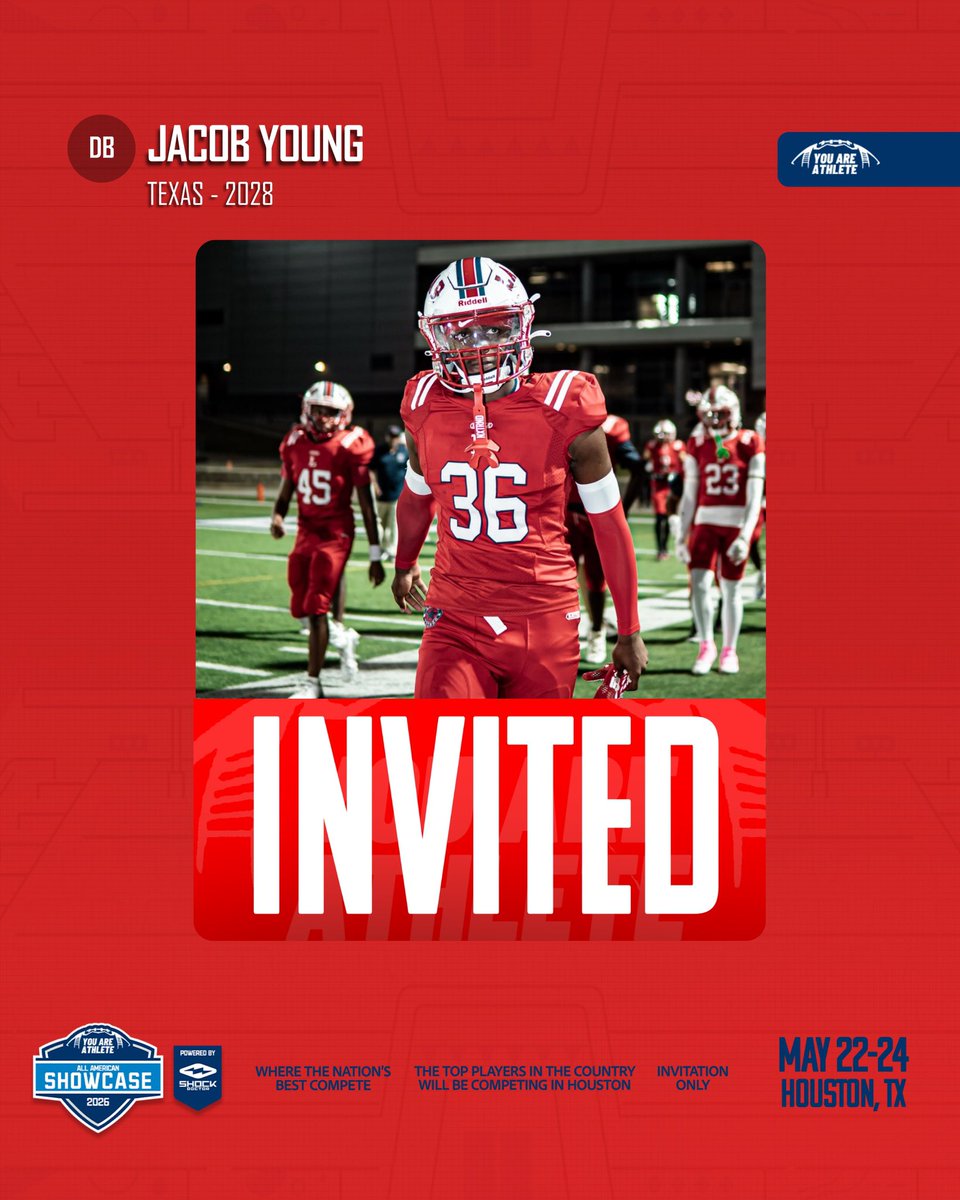 Jacobyoung2028's tweet photo. Thank you for the invite @youareathlete @coachmlindsey @RecruitLamar @247recruiting @MaxPreps https://t.co/xzTrkfiJEa
