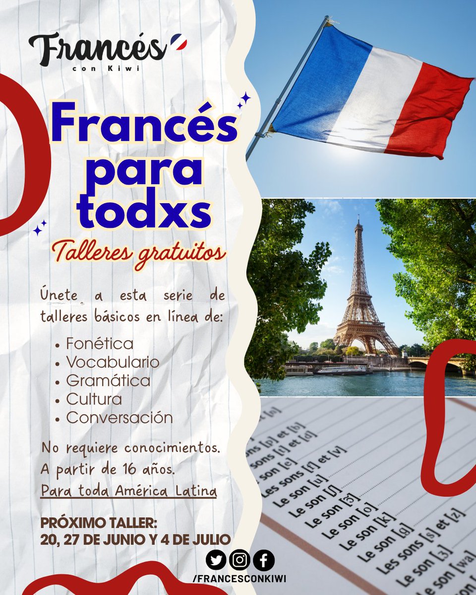 amethsikiwi's tweet photo. Amistades ¿Me ayudan a compartir mil?
Pronto enviaré la info del 2o TALLER GRATUITO DE FRANCÉS 🇫🇷🥐 de esta serie de talleres gratuitos que he decidido impartir por puro amor a la enseñanza.
Sólo hay que registrarse este formulario: https://t.co/aWiQTaLQh5 https://t.co/B8sFGnVZ5G