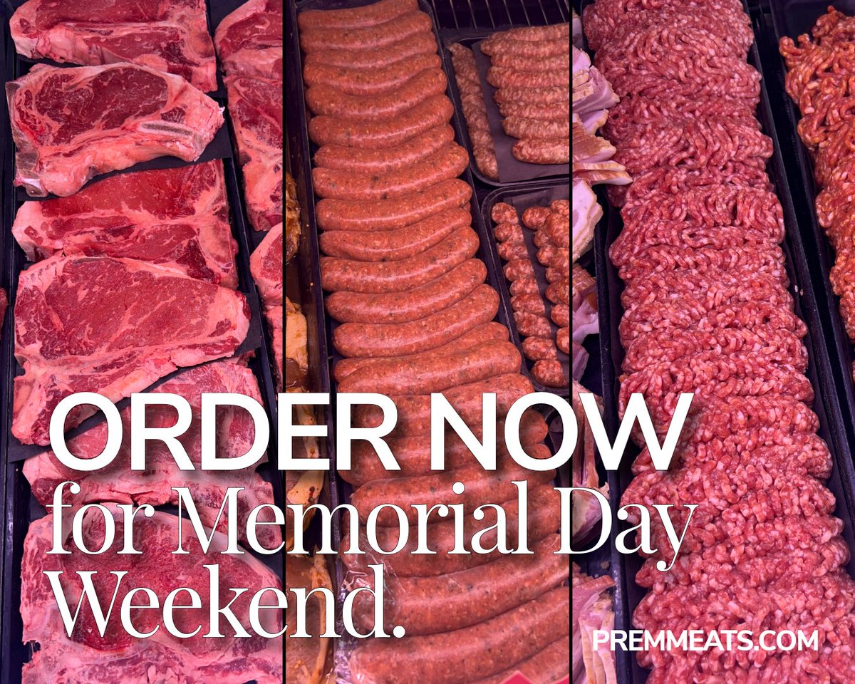 PremMeatsWI's tweet photo. 🇺🇸 Memorial Day Weekend is almost here! 🔥

From steaks and brats to catering trays, Prem Meats has everything you need for the holiday weekend 🍔🌭🥩

📞 Call ahead and place your order today!

👉 https://t.co/FO1mPws3GW

#MemorialDay #BBQWeekend #Catering #PremMeats https://t.co/6mJ1RXkvfl