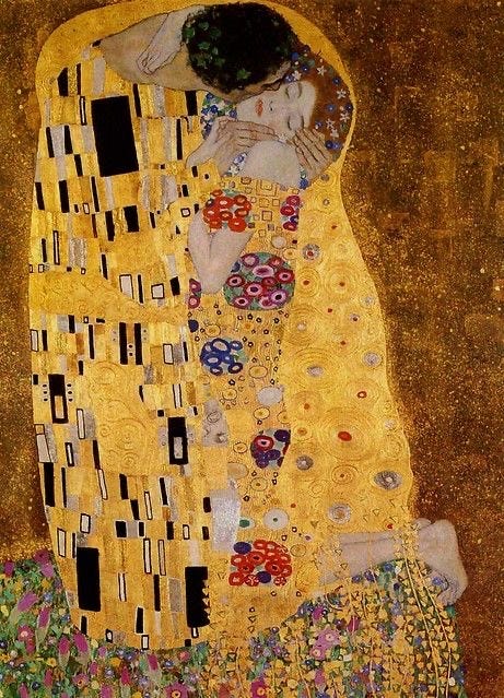 lovedropx's tweet photo. the kiss by gustav klimt..🕯️ https://t.co/oG91GCXuLT