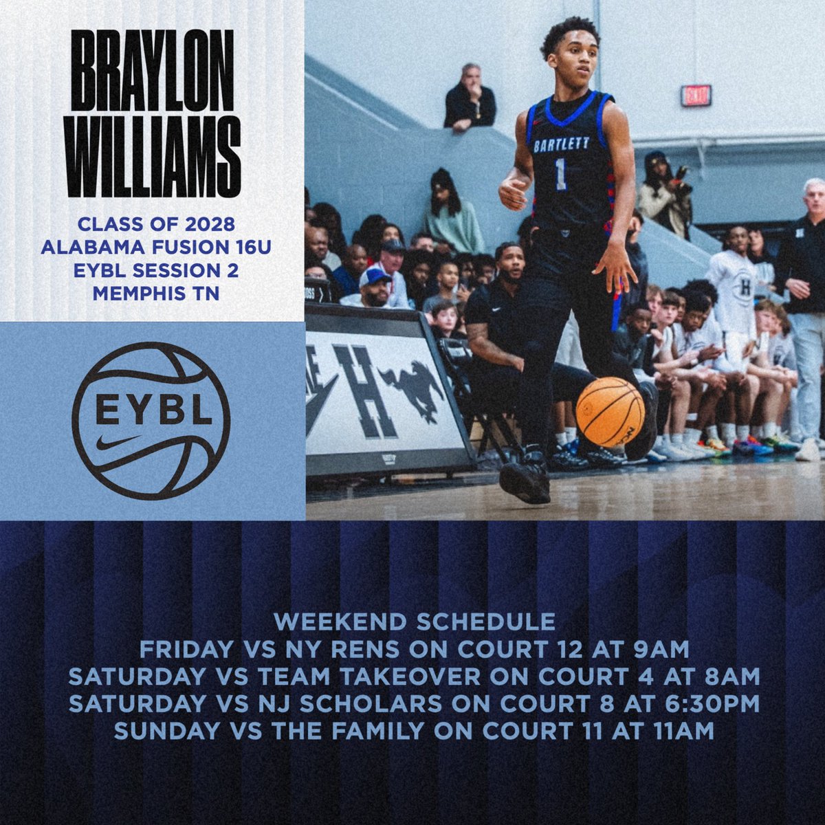 BlakeWilliamsSR's tweet photo. EYBL Session 2 schedule https://t.co/ayu7s4Puyz
