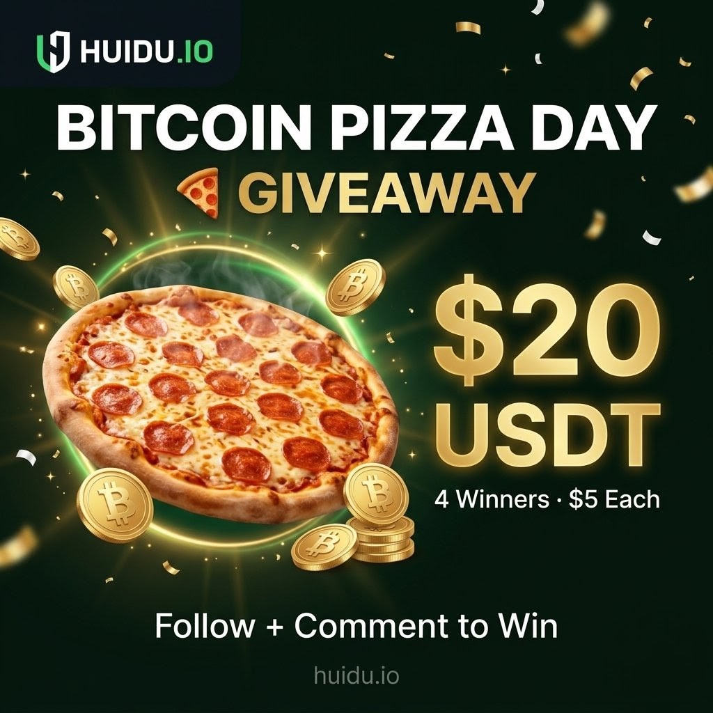 Huiducoin's tweet photo. 🍕 PIZZA DAY IS COMING & WE'RE CELEBRATING!

We're giving away $20 USDT to 4 lucky winners  just in time for Bitcoin Pizza Day 🎉

Each winner gets $5 USDT 💰

HOW TO WIN:
✅ Follow @Huiducoin
💬 Comment your most fun or memorable crypto moment below

That's it. Simple. 🍕

4 winners picked in 48 hours.
Rewards paid in USDT.

Drop your story below 👇 The best ones win!

#BitcoinPizzaDay #CryptoIndia #HUIDU #Giveaway #Bitcoin #Crypto #Web3