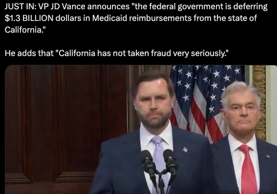 EconRN's tweet photo. Brilliant! @CMSGov  decided to stop co- signing the check for its most incompetent and petulant  "child" California. Don't stop. https://t.co/0SxO6Klhze