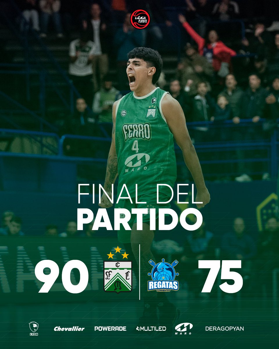 ferrobasquetok's tweet photo. ‼️GANOOOOOO FERRROOO‼️

#FERRO 90 - 75 @ClubRegatasCtes 

🔜 Próximo partido viernes 15/05 🆚 @ClubRegatasCtes de local 

💪🏼 ¡Vamos por uno más, Oeste! https://t.co/erkRZj2Y6G