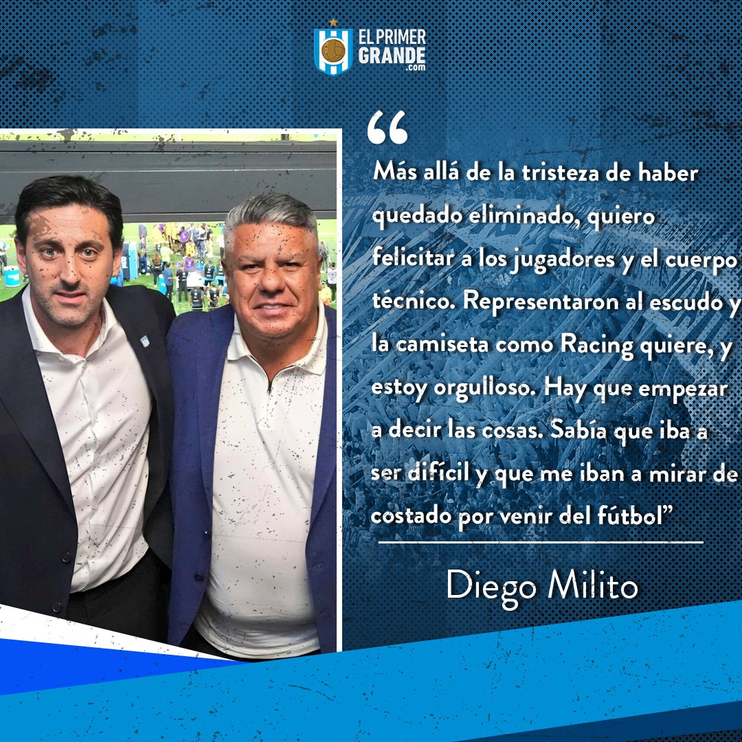 elprimer_grande's tweet photo. 🎙️🔥 DIEGO MILITO EXPLOTÓ CONTRA LA AFA Y EL ARBITRAJE TRAS LA DERROTA DE #RACING. https://t.co/hXxsVz6mM7