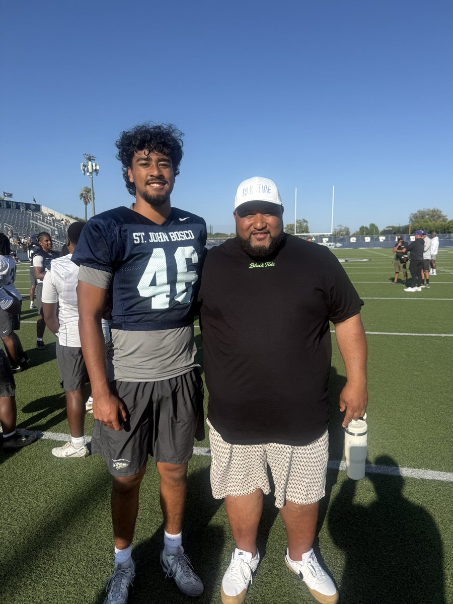 DannyLockhartS1's tweet photo. Just left @boscofootball college showcase 
A lot standouts today especially @elijah_tuua 6’6 Edge 2028 https://t.co/uul5ercnig