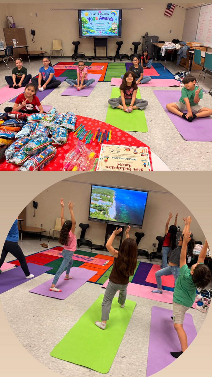chezzadi's tweet photo. This was by far the most advanced group of 2nd and 4th grade Yogis I’ve worked with! I’m so proud of them. 🥹
End of year yoga awards. 🩷🧘🏽‍♀️#calmminds #calmkids @Carter_AISD @Counseling_AISD #aldinestory https://t.co/eB3HlJTRDG