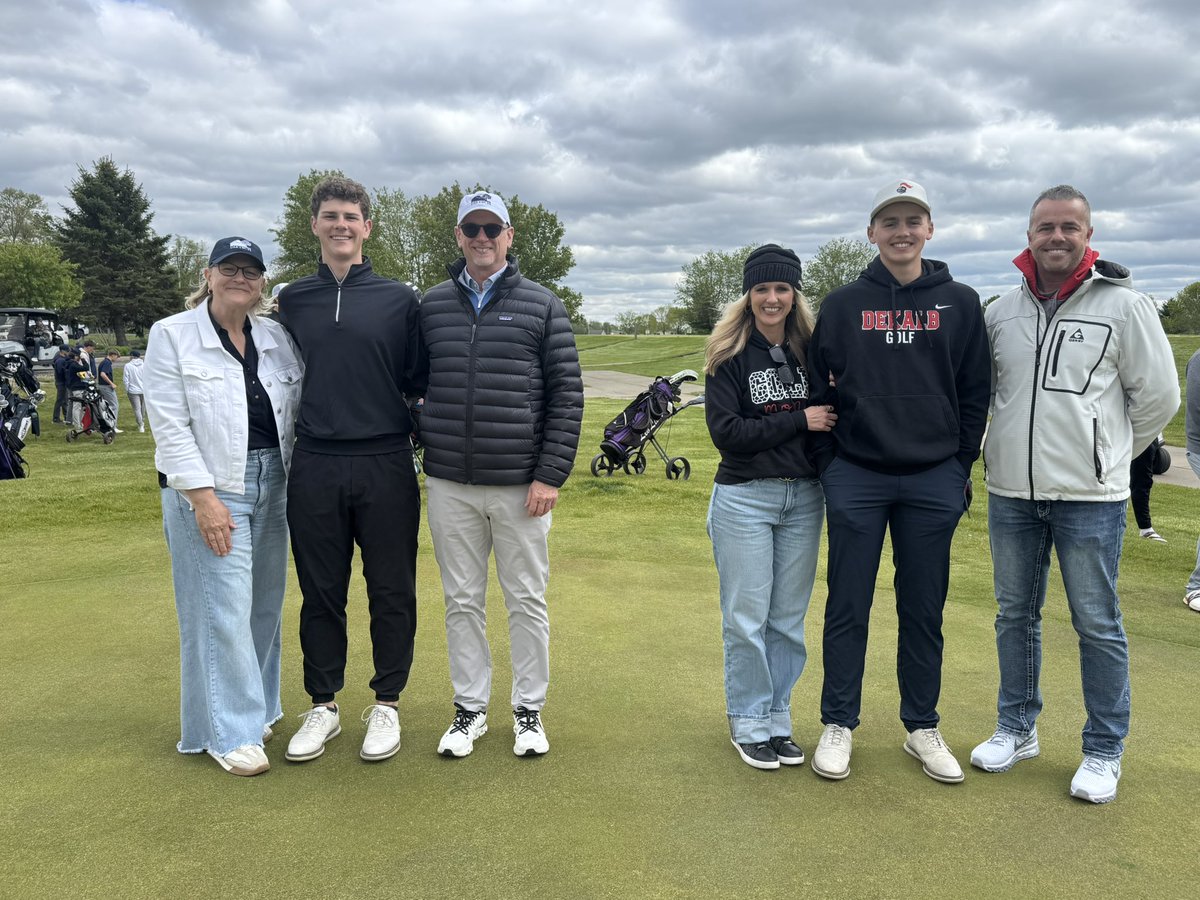 DeKalbGolf's tweet photo. Great evening Celebrating  our Seniors Erickson Dietsch &amp; Logan Hartsough Barons  win over Norwell DK 156 Norwell 192 Leading the Barons  Easton Armstrong 35 PB, AJ Shambaugh 39, Logan Hartsough 41 , Luke Petre 41 &amp; Elec. Kimball https://t.co/HU19dQEEeF