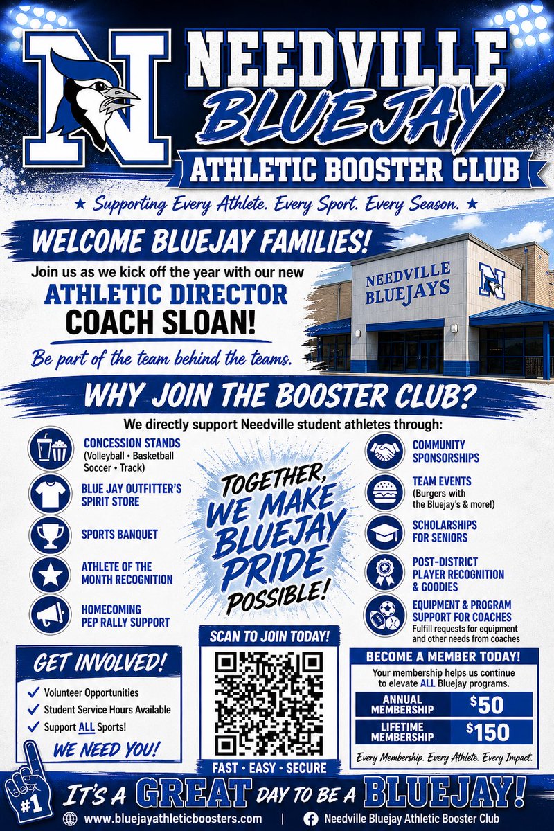 sloan_coach's tweet photo. Needville, America, we want you to be a part of our @NeedvilleABC! Join today! #CodeBLUE @NeedvilleF @NeedvilleA @NeedvilleAT @LadyJaysFC @Blue_Jay_Golf @NeedvilleHoops @LADYJAYBBALL1 @BlueJaysFutbol @JaysHardBall @LadyJay_Sb @NeedvilleTrack @NHSTennis2 @Needville_TF https://t.co/ws2QcBQjjv