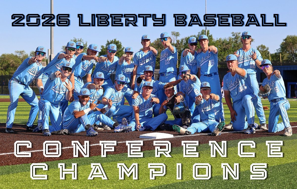 Jays_Baseball's tweet photo. Liberty defeats Central 7-0 to secure another Conference Championship, this is now 4 years in a row and 24th overall championship.  Nice work men! 👊Hank Blackburn was dominant on the bump 5.2 IP, 0 R, 5 K's, 1 BB, Win. Graham Lueth 1.1 IP, 2 K's. Kam Gillespie 2 for 2, 2 doubles, 3 R. Aidan Nicholson 2 for 2, Maison Bowman 2 RBI's. Liberty is now 29-6 overall and face Park Hill 4pm on Friday to conclude the regular season. @LanghorstPicts