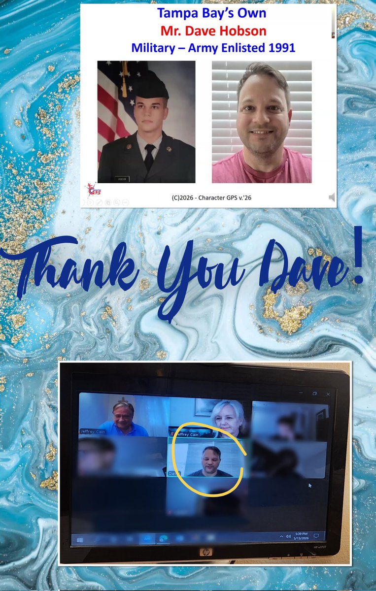 CharacterGPS1's tweet photo. We are so blessed to have our friend Dave Hobson be our Guest Expert at our Character GPS Leadership Club Zoom Meeting today!! https://t.co/4wl7tEU8RM