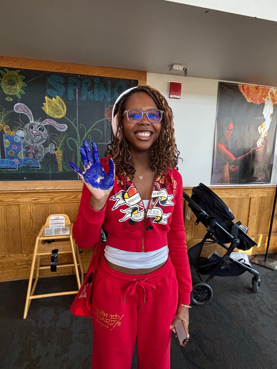 LibraryKenison's tweet photo. Remember when you made this banner of handprints? The results are coming... Outcroppings Volume 47 will be on campus very soon! @BrewsterAcademy  #outcroppings https://t.co/emuUEDWjTn