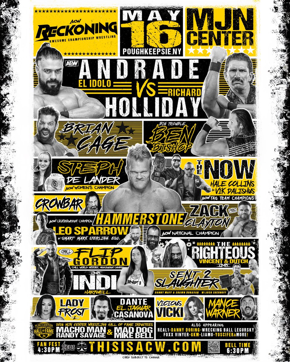 this_is_acw's tweet photo. This Saturday ACW returns to Poughkeepsie,NY! https://t.co/o5qYCw4gYj

#HudsonValley #Poughkeepsie #ProWrestling  #AEW #AEWDynamite https://t.co/uNX8GpO0OV